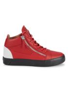Giuseppe Zanotti Double-zip Leather & Suede High-top Sneakers