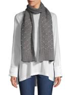 Karl Lagerfeld Paris Faux Pearl Studded Quilted Scarf