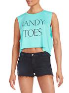 Wildfox Sandy Toes Graphic Tank Top