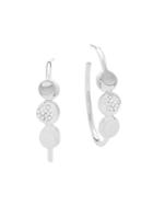 Ippolita Onda 925 Silver & Pav&eacute; Diamond Hoop Earrings