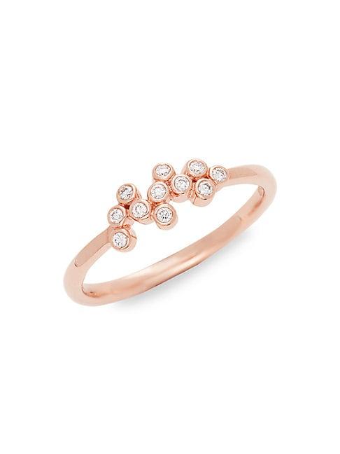 Nephora 14k Rose Gold & Diamond Ring
