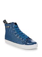 Love Moschino Quilted High-top Sneakers