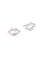 Saks Fifth Avenue 14k White Gold & Diamond Lips Stud Earrings