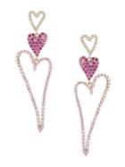 Eye Candy La Luxe Goldtone & Cubic Zirconia Triple Heart Drop Earrings