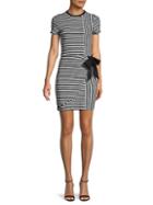 Parker Striped Short-sleeve Mini Dress