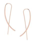 Saks Fifth Avenue 14k Rose Gold Crossover Thread Earrings