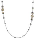 John Hardy 18k Yellow Gold & Sterling Silver Moon Phase Hammered Station Necklace