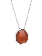 Michael Aram Garnet And Sterling Silver Pendant Necklace