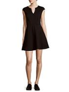 Halston Heritage Solid Fit-&-flare Dress