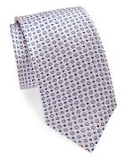 Saks Fifth Avenue Made In Italy Circle Patterned Silk Tie