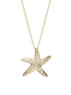 Effy 14k Yellow Gold & Diamond Star Pendant Necklace