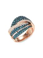 Effy 14k Rose Gold & Diamond Multi-row Ring
