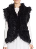 Saks Fifth Avenue Rabbit & Coyote Fur Vest