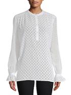 French Connection Corsica Sheer Patterned Blouse