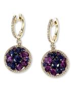 Effy 14kt. Yellow Gold Multi-colored Sapphire And Diamond Drop Earrings