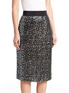 Milly Stretch Sequin Midi Skirt