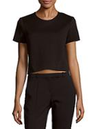 Zac Posen Solid Cropped Top