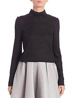 Abs Long Sleeve Cropped Turtleneck