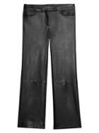 Theory Leather Cropped Pants