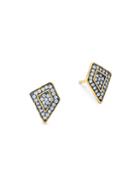 Freida Rothman Sterling Silver & Crystal Geometric Stud Earrings