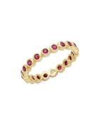 Temple St. Clair Ruby And 18k Yellow Gold Eternity Ring
