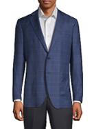 Saks Fifth Avenue Made In Italy Plaid Notch Lapel Jacket