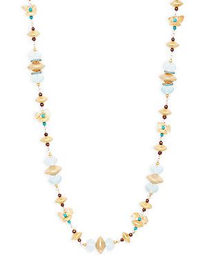Azaara Turquoise And Crystal Strand Necklace