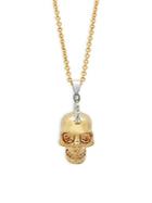 Alexander Mcqueen Rock Crystal-encrusted Skull Pendant Necklace