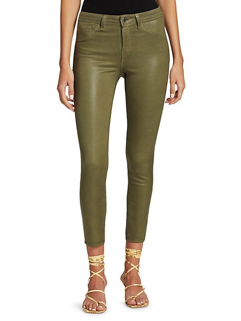 L'agence Margot High-rise Coated Ankle Skinny Jeans