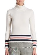 Thom Browne Stripe Trim Cashmere Sweater