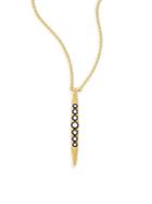 Freida Rothman Two-tone Crystal Pendant Necklace
