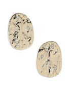 Alexis Bittar Elements Encrusted Rocky Disc & 10k Yellow Gold Clip-on Earrings