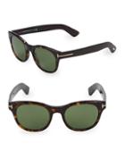 Tom Ford Eyewear Tortoiseshell 49mm Rectangular Sunglasses