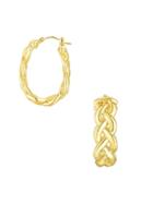 Sphera Milano 14k Yellow Gold Braided Hoop Earrings