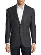 Calvin Klein Checkered Wool Suit Jacket