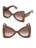 Roberto Cavalli 50mm Oversized Butterfly Sunglasses