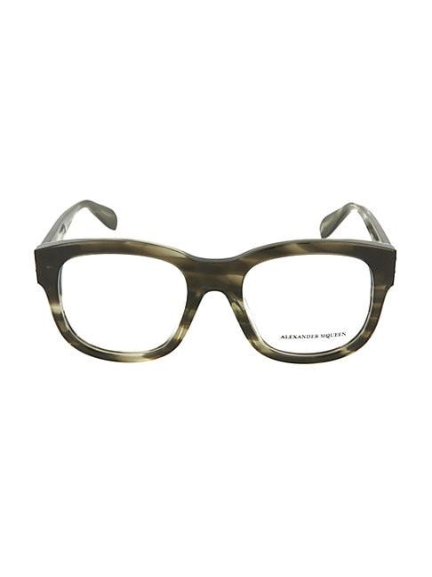 Alexander Mcqueen 53mm Square Optical Glasses