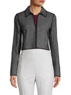 Lafayette 148 New York Printed Cotton-blend Cropped Jacket