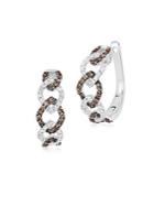 Le Vian Two-tone Diamond 14k White Gold Hugger Earrings