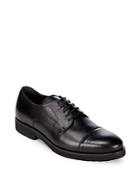 A. Testoni Leather Cap Toe Derby Shoes