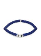 Tateossian Sterling Silver & Blue Agate Bracelet