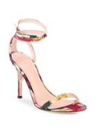Cushnie Et Ochs Felix Floral Ankle-strap Sandals