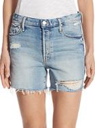 Mother Proper High Rise Distressed Shorts