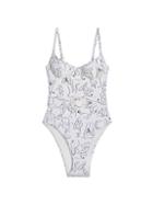 Weworewhat Danielle Printed One-piece Swimsuit