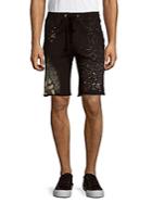 Cult Of Individuality Cotton Splatter-paint-print Shorts