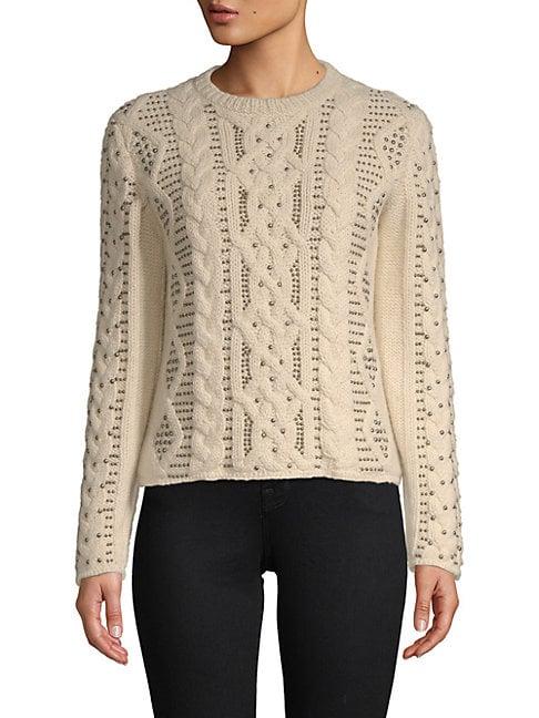 Valentino Studded Cable Knit Sweater