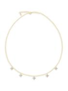 Gabi Rielle 22k Gold Vermeil & Crystal Mini Clover Pendant Necklace