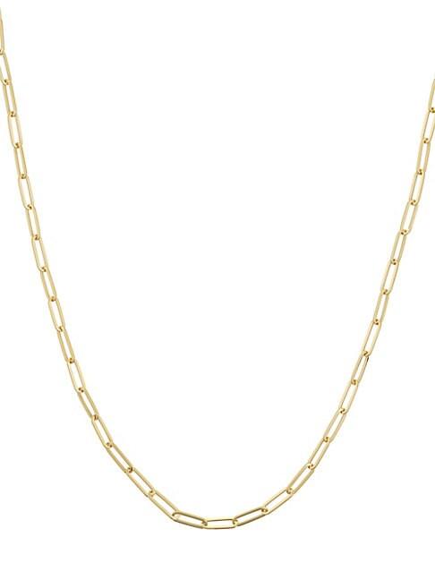 Saks Fifth Avenue 14k Yellow Gold Flat Wire Link Necklace