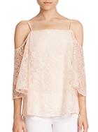 Bailey 44 Tusk Cold-shoulder Lace Top