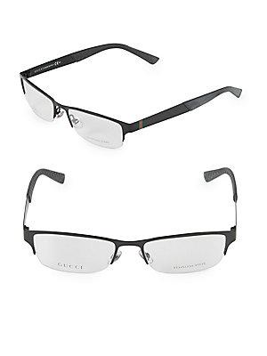 Gucci 43mm Rectangle Optical Glasses